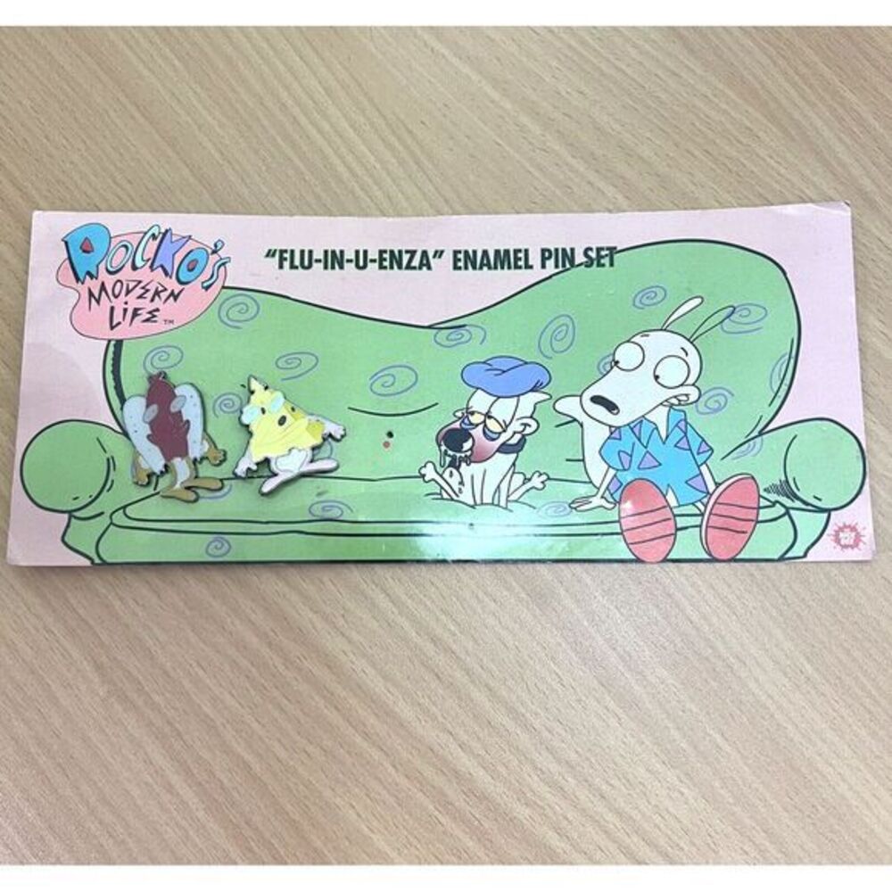 ROCKO'S MODERN LIFE "FLU-IN-U-ENZA" ENAMEL PIN‎ SET (2 PC)